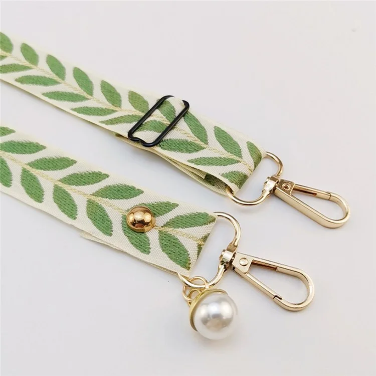 Crossbody Phone Lanyard Motivo a Foglia Regolabile Telefono Telefono Con Scheda Legale + Corde Sospese, Lunghezza Piegata: 64 cm - Verde