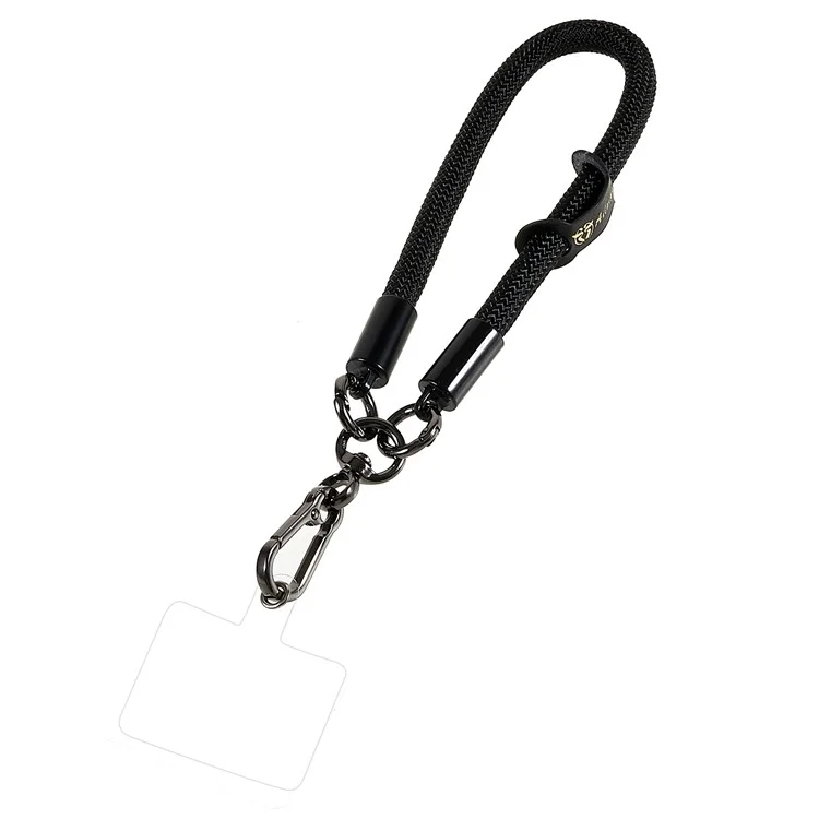 Sangle de Poignet Épaissie de 30 cm Pour le Porte-caméra de Caméra de Téléphone Portable Support de Badge Handard - le Noir