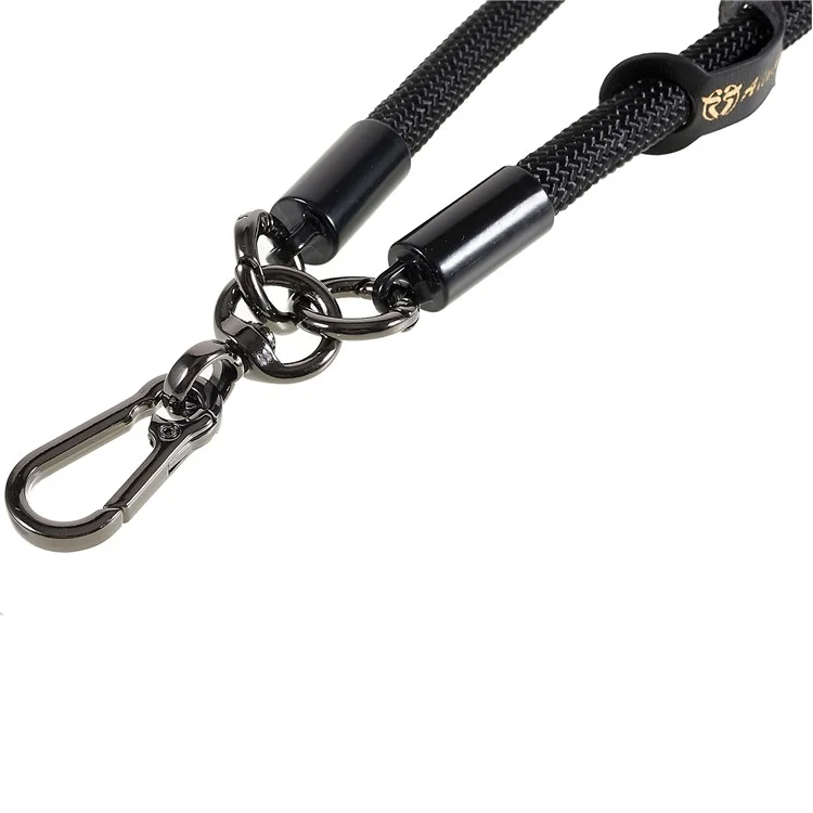 Sangle de Poignet Épaissie de 30 cm Pour le Porte-caméra de Caméra de Téléphone Portable Support de Badge Handard - le Noir