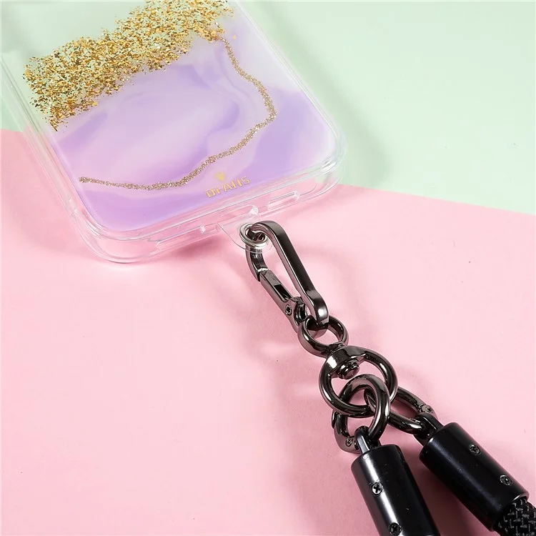 Sangle de Poignet Épaissie de 30 cm Pour le Porte-caméra de Caméra de Téléphone Portable Support de Badge Handard - le Noir