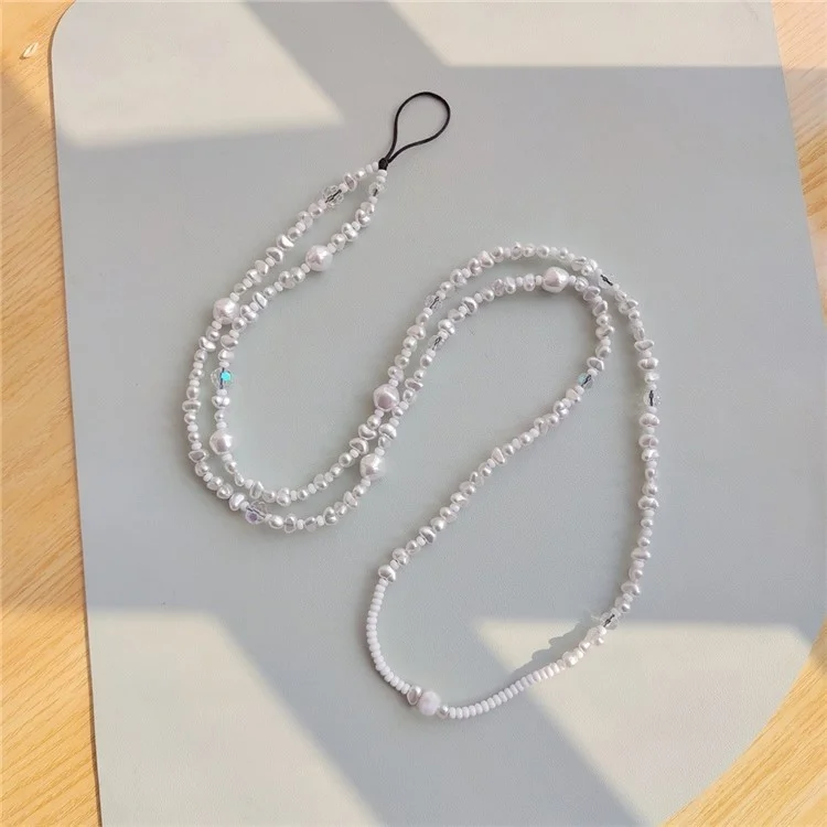 Phone Chain Crossbody Pearl Beaded Strap 120cm+5cm Anti-Theft Shoulder Lanyard