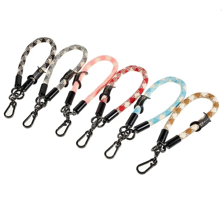 Strapa de Pulso Universal Espessada de 30 cm Para Câmera de Telefone Usb Flash Aciona Dupla Colorida Lançador de Cordas de Mão - Preto