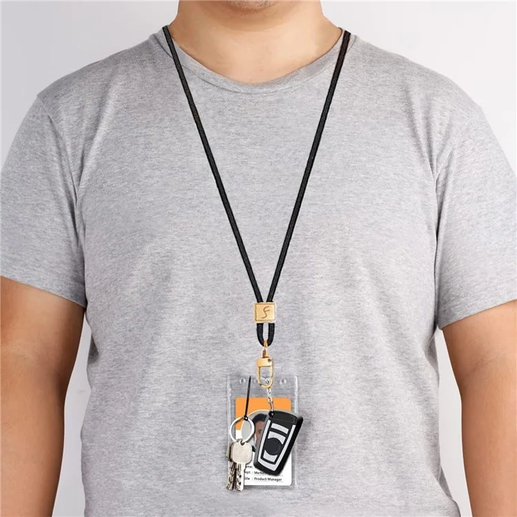 Шнурок для мобильного телефона Polyester Neck Lanyard Strap Keychain ID Badge Holder, длина в сложенном виде: 52 см - фиолетовый