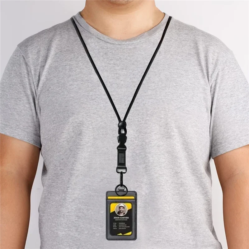 Phone Neck Batge Store Strep Polyester Keychain Topeador, Longitud Plegada: 50 cm - Negro