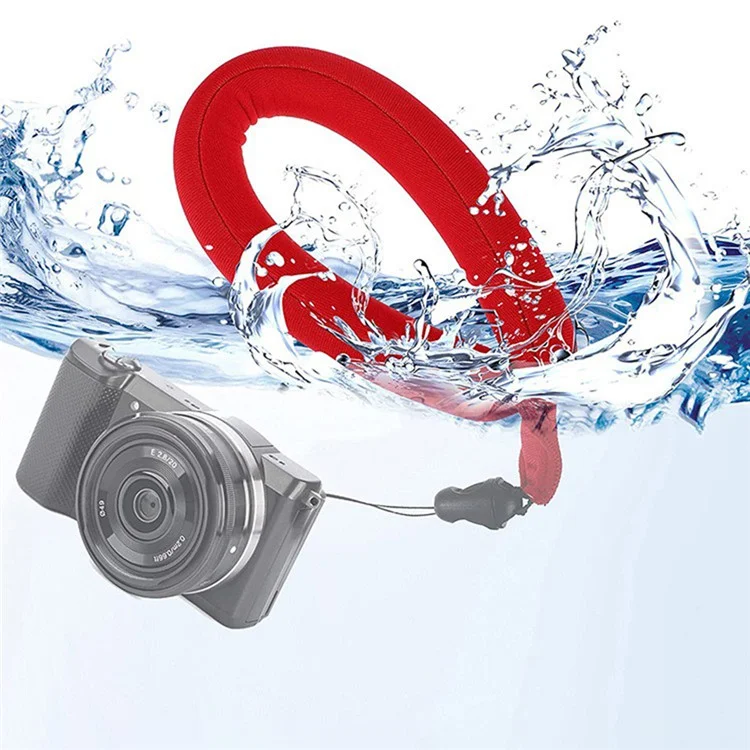 Camera Float Floating Wrist Strap for GoPro Camera Neoprene + EPE Foam Waterproof Phone Lanyard - Red