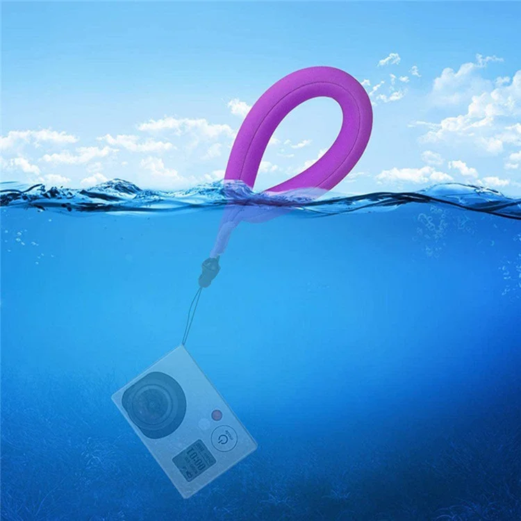 Camera Float Floating Wrist Strap for GoPro Camera Neoprene + EPE Foam Waterproof Phone Lanyard - Red