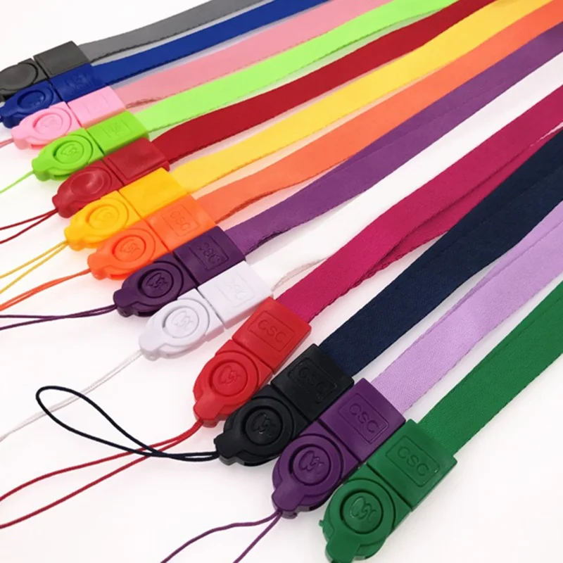 Camera Strap Phone Strap Rotatable Buckle Design 1.2cm Width Polyester Neck Strap, Total Length: 38cm+9.5cm - Black