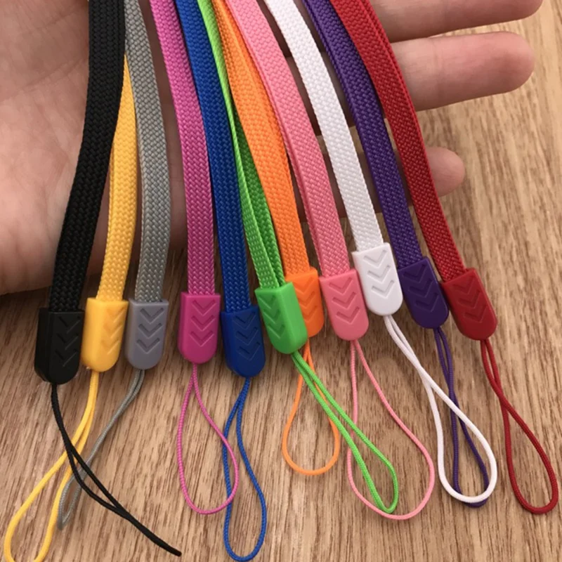 Bulk Purchasing Phone Strap Polyester Neck Lanyard Camera ID Card Badge Strap, Total Length: 38cm+6cm - Black