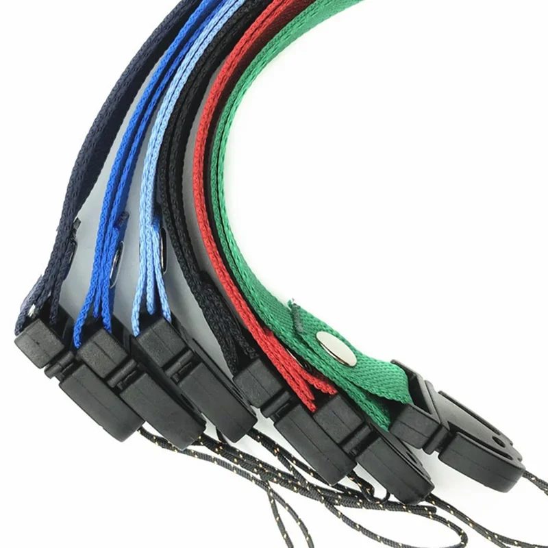 Wrist Strap Lanyard Strong M-Buckle Polyester Neck Strap for Camera Keys Phone, Total Length: 40cm+7.5cm - Blue