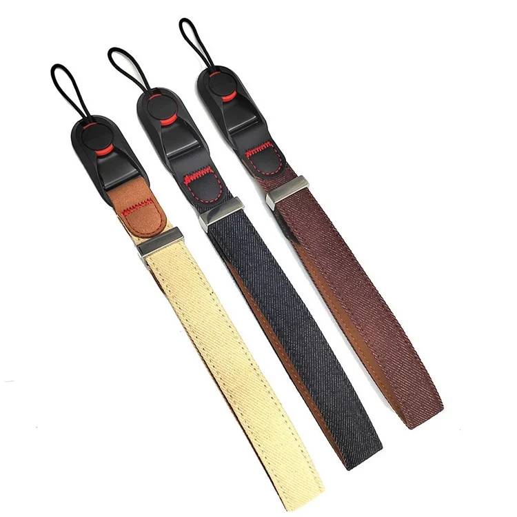 Quick Release Camera Wrist Strap for Canon EOS R10 / Nikon Z 9, Total Length: 32cm - Black