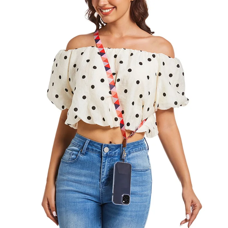 Adjustable Crossbody Phone Lanyard Neck Strap Wrist Strap Key Chain Holder with 2 Tether Tabs - Mint Green