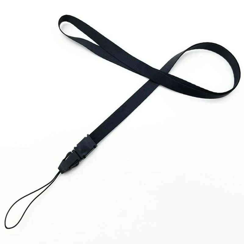 40cm Phone Lanyard Polyester Neck Strap Hanging Rope for ID Badge Holder - Black