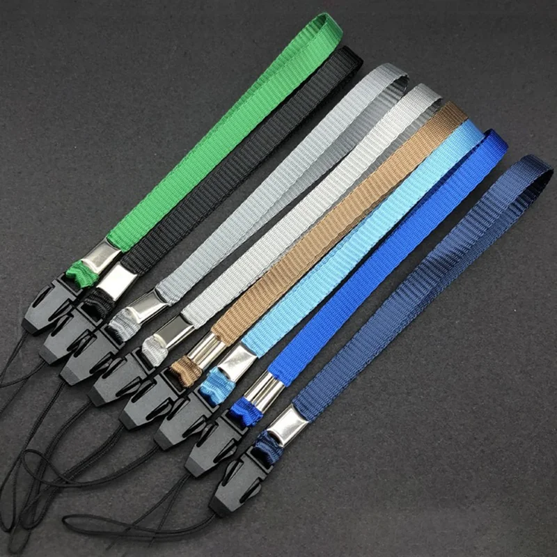 Bulk Purchasing Wrist Strap 9mm Width Polyester Hand Wristband Lanyard with Buckle, Total Length: 15cm+7.5cm - Black