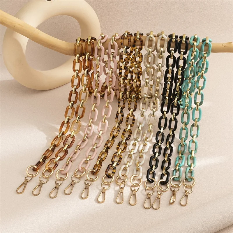 120cm Acrylic Chain Strap Phone Crossbody Strap  Anti-Loss Lanyard - Black