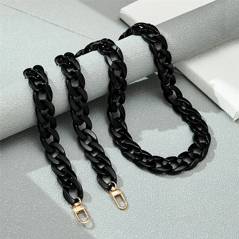 110cm Acrylic Chain Phone Shoulder Strap Anti-Loss Crossbody Strap - Black