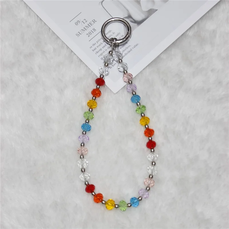 Handy Lanyard 26 cm Gefärbte Perlen Telefonketten Handgelenksgurt - Ohne Bug