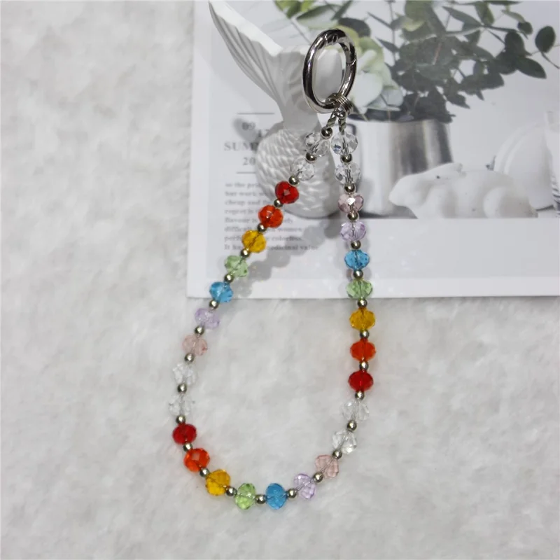 Handy Lanyard 26 cm Gefärbte Perlen Telefonketten Handgelenksgurt - Ohne Bug