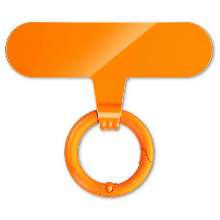 2Pcs 0.6mm Ultra Thin Phone Tether Tabs for Phone Case Metal Safety Patch - Orange