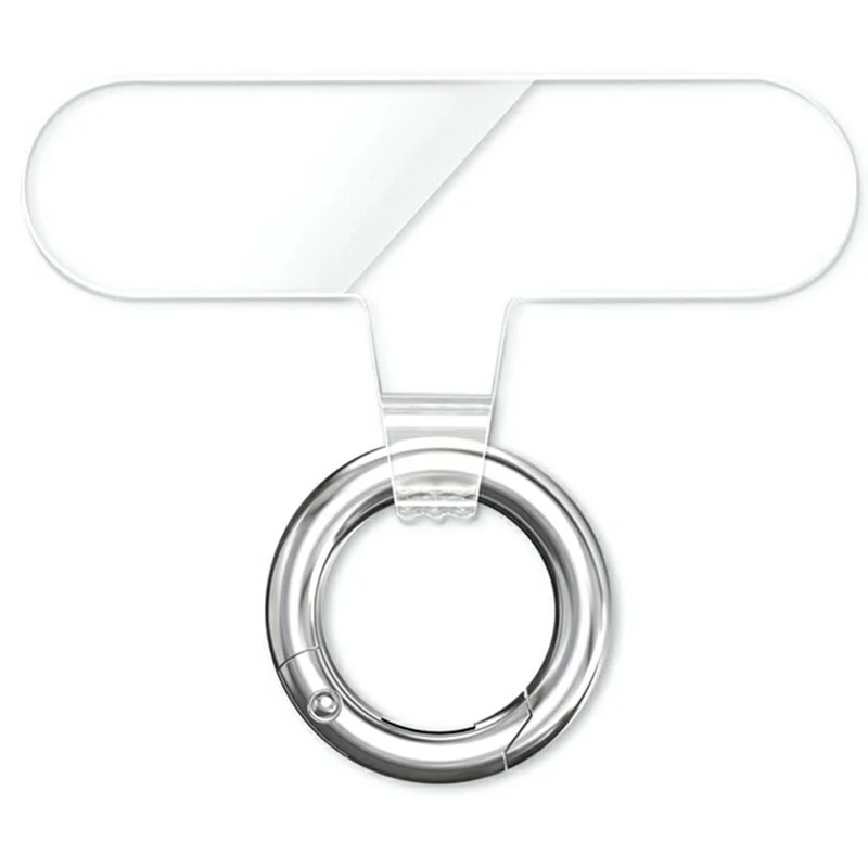 2Pcs 0.6mm Ultra Thin Phone Tether Tabs for Phone Case Metal Safety Patch - Transparent