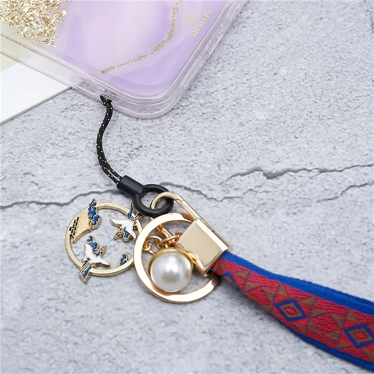 Totem -serie Telefon Lanyard 80cm Crossbody Neckriemen Vintage Anhänger Universal Mobile Lanyard - Rot
