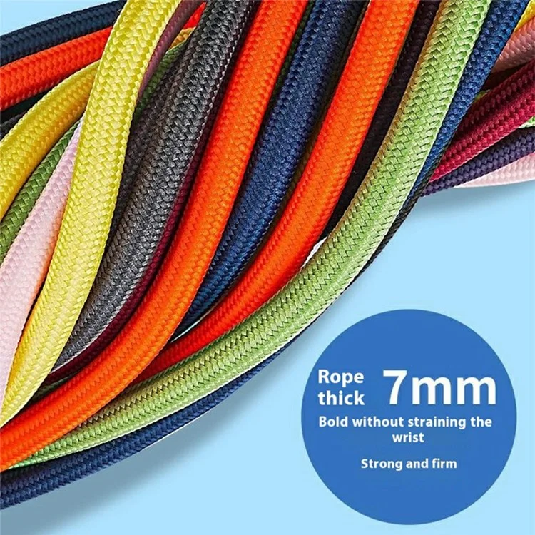 7 mm Verstellbarer Ringgerportgurt Polyester Telefon Lanyard Mit Tether Tab - Schwarz