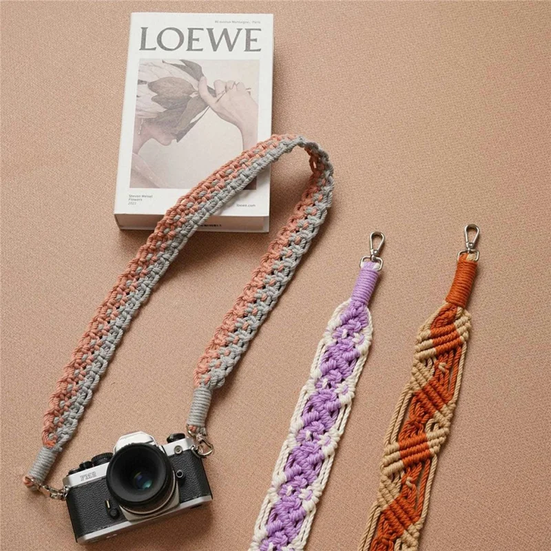 100cm Bohemian Style Hand-Woven Crossbody Strap for Phone, Camera Shoulder Strap Lanyard - A92-00+09