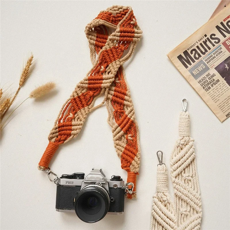 100cm Bohemian Style Hand-Woven Crossbody Strap for Phone, Camera Shoulder Strap Lanyard - A92-00+09
