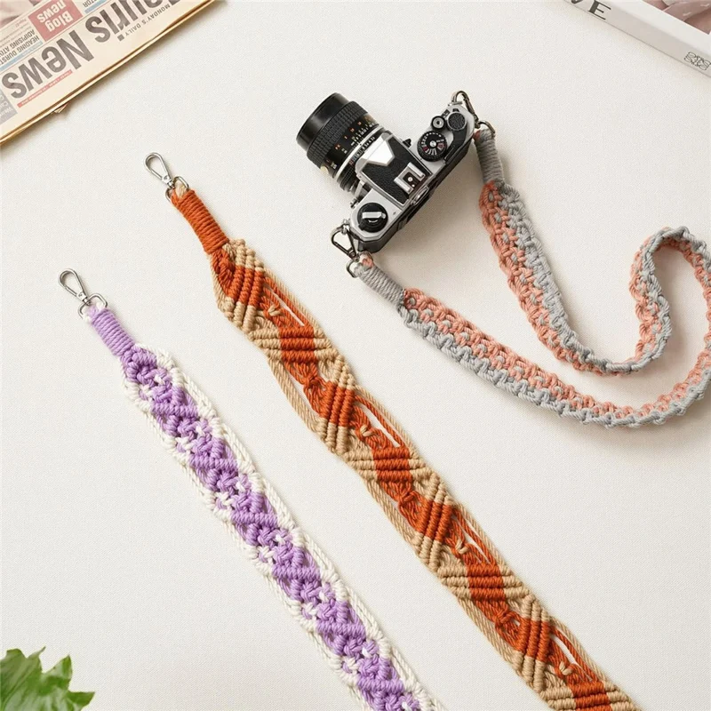 100cm Bohemian Style Hand-Woven Crossbody Strap for Phone, Camera Shoulder Strap Lanyard - A92-00+09