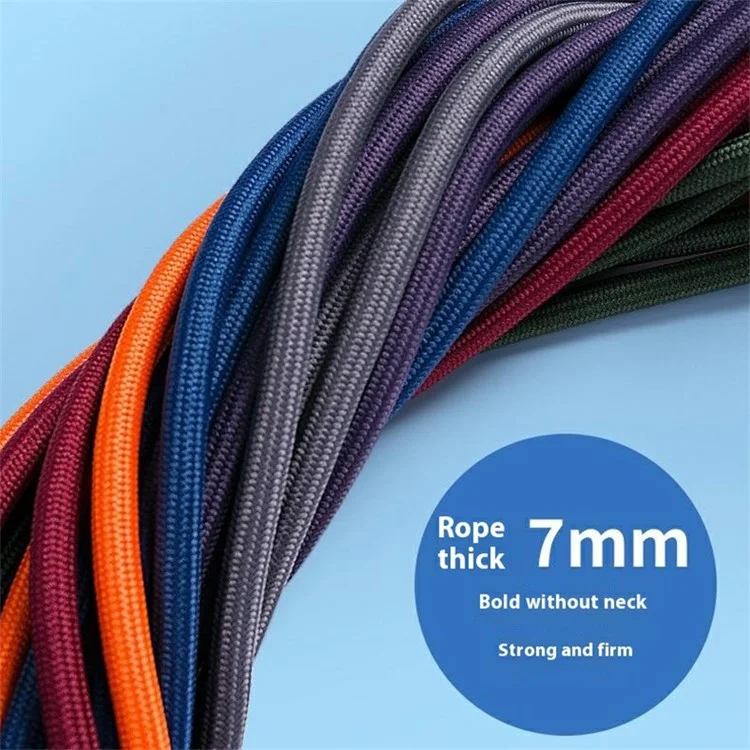 Cinta de Pescoço de 90 mm Com Guia Tetter, Proteção Contra Derrubada da Derrota Dupla Fivela Celular Lanyard Longo - Preto
