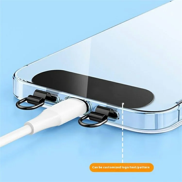 Cinta de Pescoço de 90 mm Com Guia Tetter, Proteção Contra Derrubada da Derrota Dupla Fivela Celular Lanyard Longo - Preto