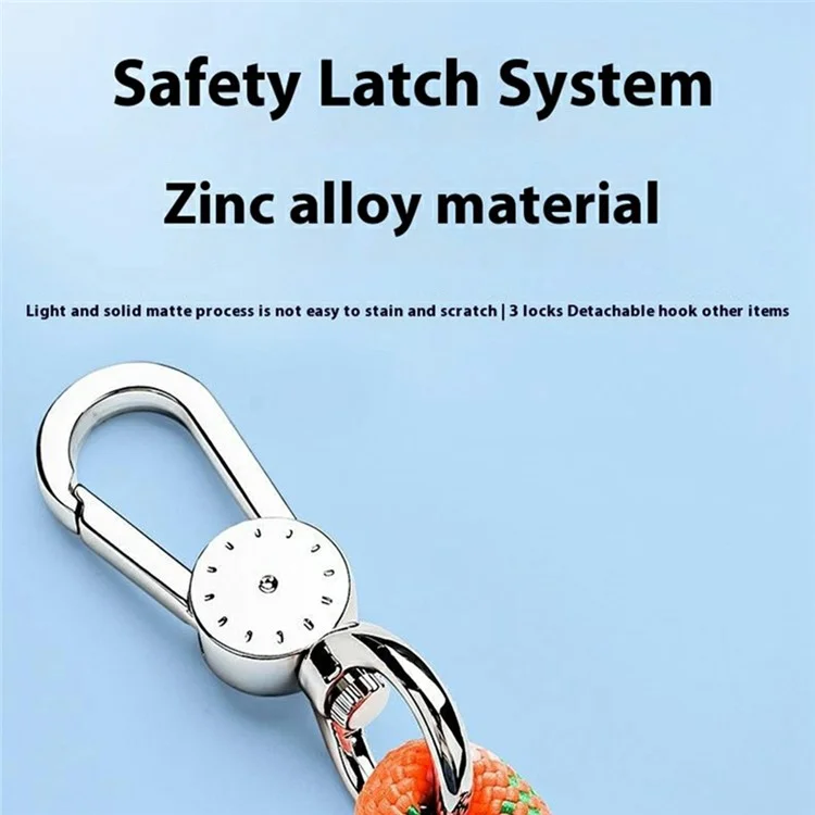8mm Adjustanle Nylon Phone Lanyard Zinc Alloy Buckle Crossbody Neck Strap with Bidirectional Clip - Purple Blue