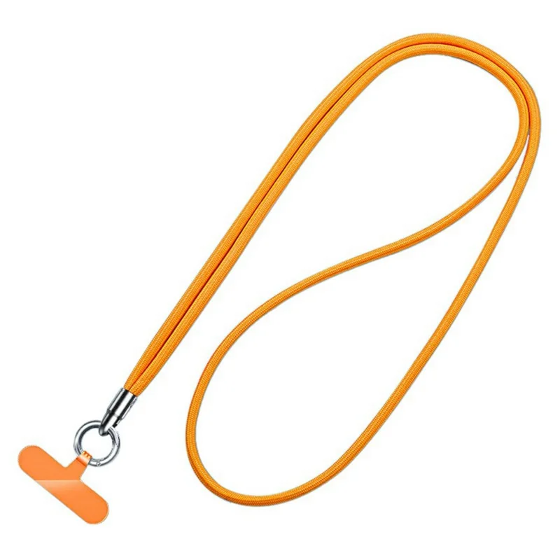 6 мм Пуля в Форме Телефона Crossbody Lanyard с Привязкой, Съемный Ремешок Для Сотового Телефона Для Пряжки - Апельсин