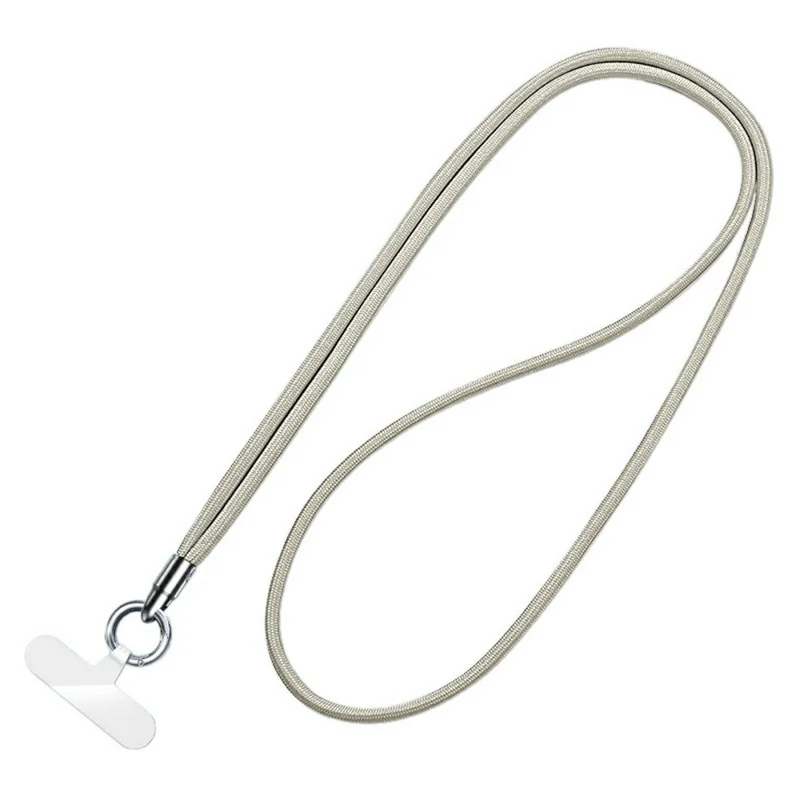 6mm Bullet-Shaped Crossbody Phone Lanyard with Tether Tab, Detachable Ring Cell Phone Shoulder Strap - Light Camel