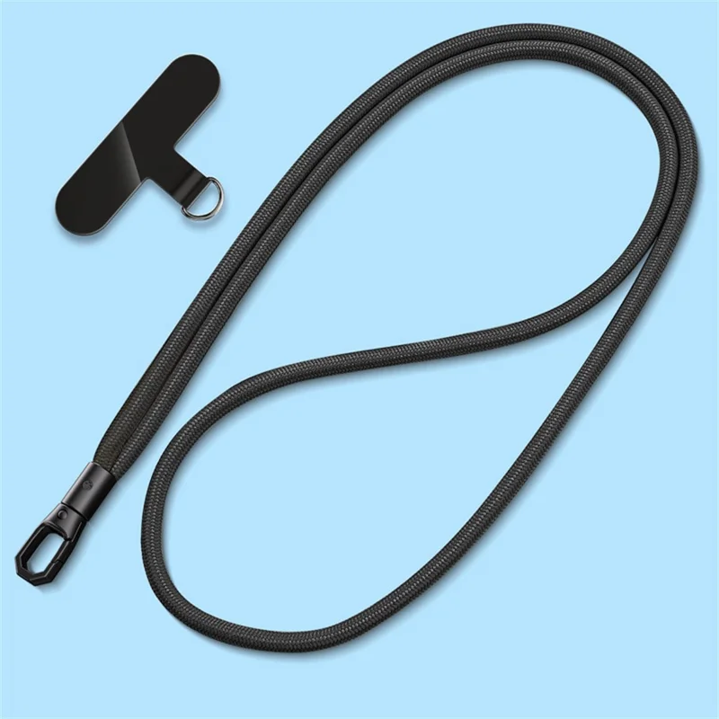 6 -миллиметровый Телефона Crossbode Thone Lanyard с Вкладками Для Привязки, Ровня - Черный