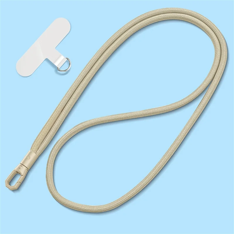 6mm Anti-Lost Phone Lanyard with Tether Tab, Rotating Buckle Cell Phone Neck Strap - Light Camel