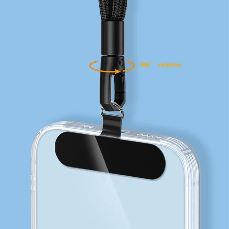 6mm Anti-Lost Phone Lanyard with Tether Tab, Rotating Buckle Cell Phone Neck Strap - Light Camel