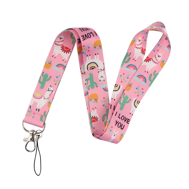 Universal Phone Lanyard Pattern Printing Neck Strap Keys ID Badge Card Holder Hanging Rope - AL3905