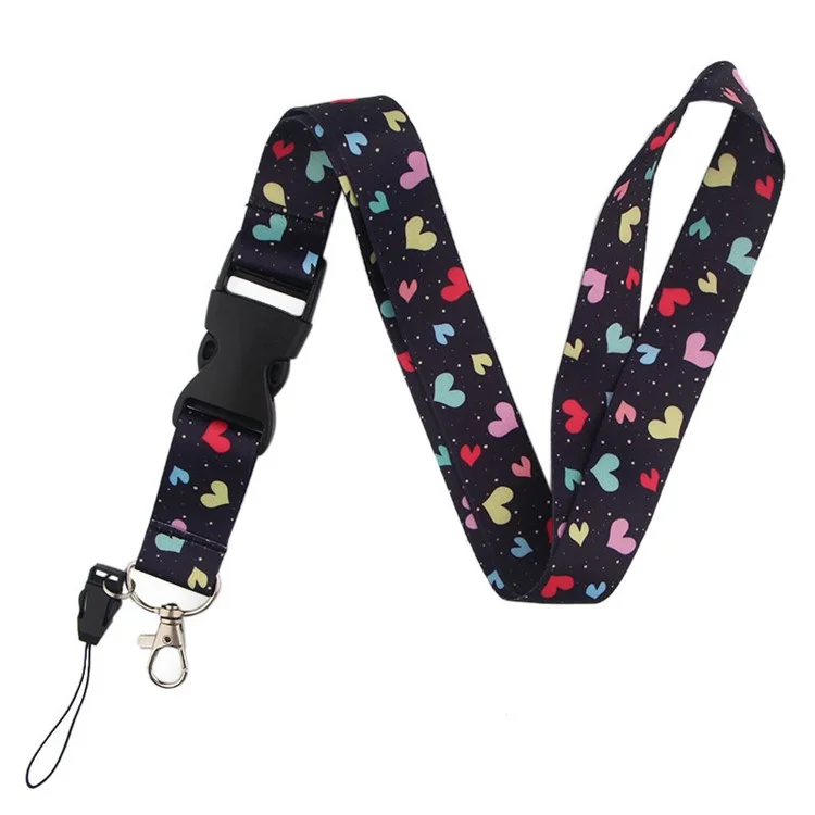 Universal Phone Lanyard Pattern Printing Neck Strap Keys ID Badge Card Holder Hanging Rope - AL3528