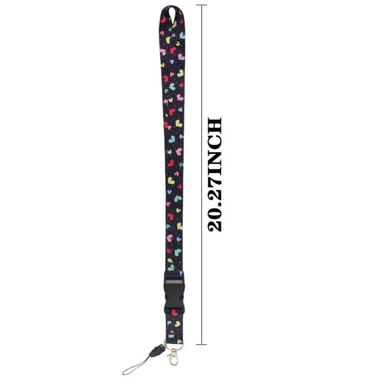 Universal Phone Lanyard Pattern Printing Neck Strap Keys ID Badge Card Holder Hanging Rope - AL3528
