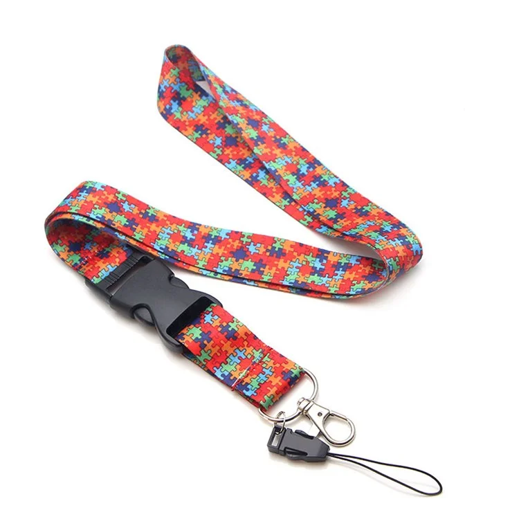 Universal Phone Lanyard Pattern Printing Neck Strap Keys ID Badge Card Holder Hanging Rope - AL2421