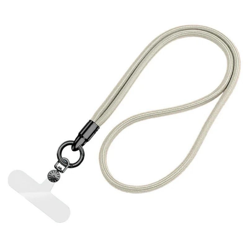 7mm Rotating Watch Dial Design Phone Lanyard with Tether Tab, Ring Hook Neck Straps for Phone Case - Light Camel