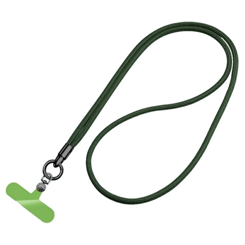 7mm Crossbody Phone Lanyard with Tether Tab, Ring Hook Rotating Watch Dial Design Phone Straps - Blackish Green