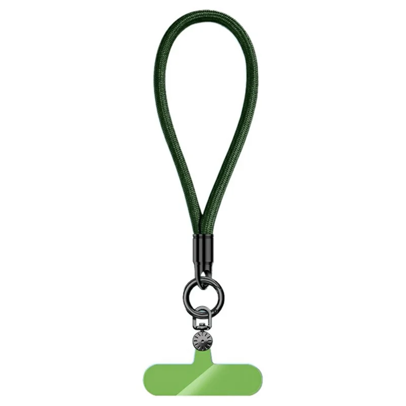 7mm Phone Lanyard Rotating Watch Dial Shape Phone Wrist Straps with Tether Tab - Blackish Green
