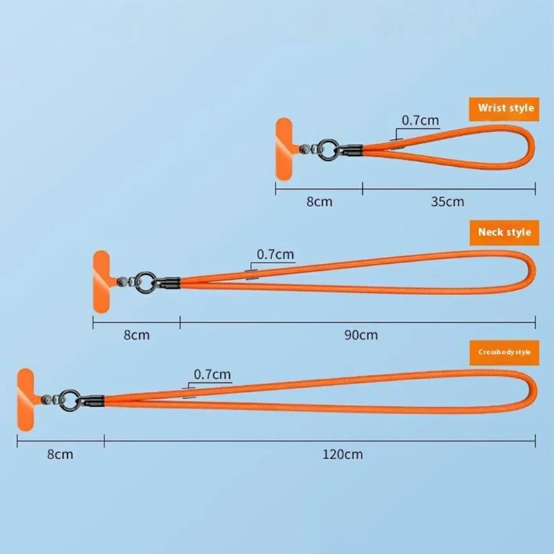 7mm Phone Lanyard Rotating Watch Dial Shape Phone Wrist Straps with Tether Tab - Blackish Green