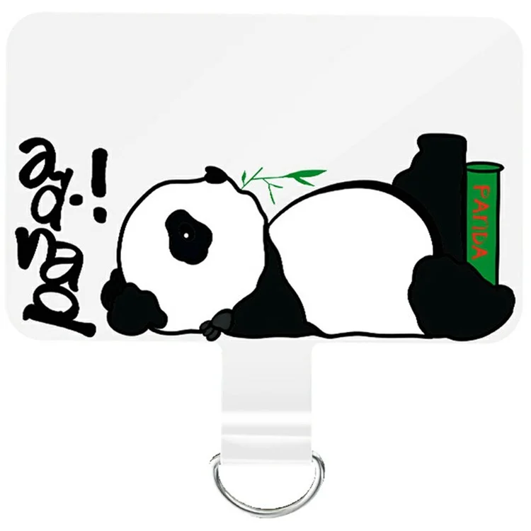 5-Pack TPU Phone Tether Tab Panda Pattern Design Phone Lanyard Patch Phone Strap Replacement Part