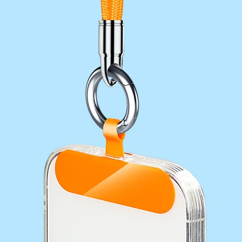 6mm Bullet-Shaped Phone Lanyard with Tether Tab, Detachable Ring Neck Straps for Phone Case - Light Camel