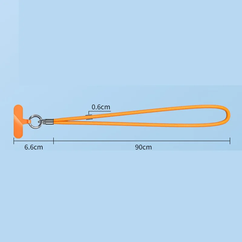 6mm Bullet-Shaped Phone Lanyard with Tether Tab, Detachable Ring Neck Straps for Phone Case - Light Camel