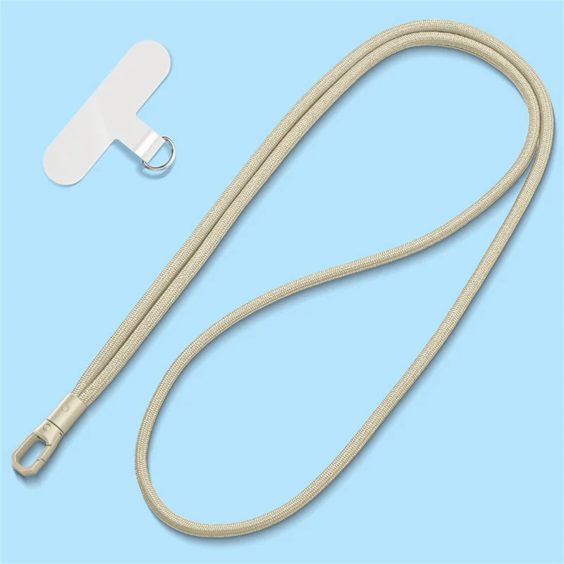 6mm Crossbody Phone Lanyard with Tether Tab, Rotating Buckle Cell Phone Straps - Light Camel