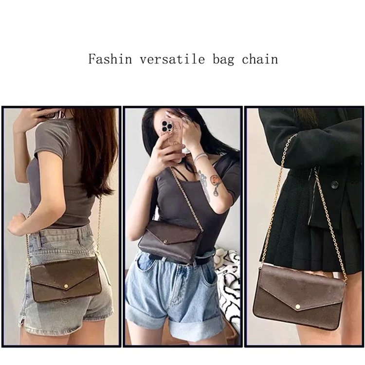 Bulk Purchasing 120cm Zinc Alloy Phone Lanyard Universal NK Link Chain Crossbody Strap - Rose Gold