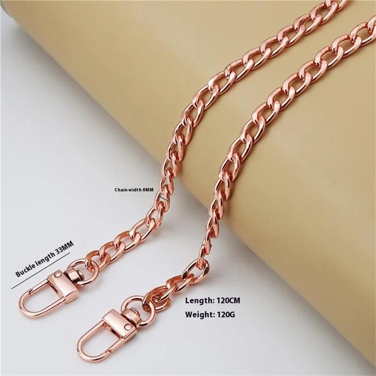 Bulk Purchasing 120cm Zinc Alloy Phone Lanyard Universal NK Link Chain Crossbody Strap - Rose Gold